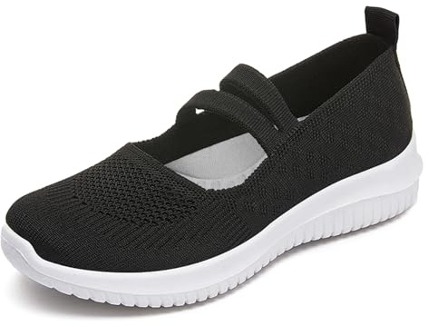 Alexis Leroy Mujer Moda Comoda Enfermera Caminar Zapato Non Slip Zapatillas Negro 41 EU