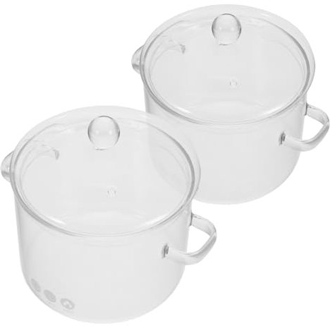 HOLIDYOYO 2 Pezzi Pentola per Stufati Design Ergonomico con Manici per Cucinare Verdure e Pasta Alta Calore e Conservazione Del Calore