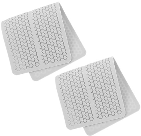 BESPORTBLE Lot de 2 Moules à Chocolat en Silicone Alimentaire 3D Forme Nid D’Abeille Moules Ruche Creux pour Décoration de Gâteaux Bonbons et Fondant Flexible et Réutilisable Pâtisserie