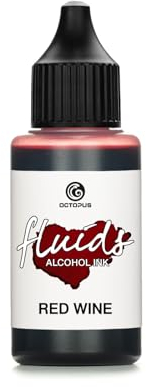 30ml Fluids Alcohol Ink RED WINE, Alkoholtinte für Fluid Art und Resin, rot