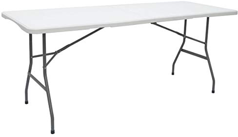 AMANKA 110kg Gartentisch - 180 x 70 cm Wetterfest Klappbar - Esstisch für 6 Personen - Klapptisch