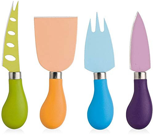 DUOER 1set Fromage en Acier Inoxydable Couteaux Sets PP poignée Fourchette Beurre Couteau à Fromage Multi-Couleur Cutter Cuisine Gadgets de Cuisine