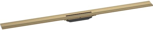 hansgrohe RainDrain Flex - Canaleta de ducha (1200 mm, se puede acortar para montaje en pared, bronce cepillado)