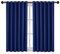 AMEHA Blackout Eyelet Curtains Thermal Insulated Navy Curtains for Bedroom Darkening Noise Reducing Drapes Curtain 46 X 54 Inch 2 Panels with Tiebacks