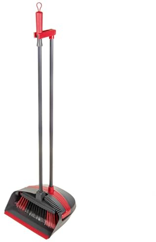 SIDCO Kehrgarnitur rot Ständer Kehrset Schaufel + Besen Langer Stiel Besenset Kehrset