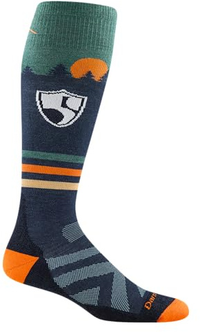 Darn Tough Snow Socks for Men - Lightweight RFL Over-the-Calf Ski & Snowboard Socks, Merino Wool Hiking Socks for Men, Breathable Boot Socks for Men, Moisture Wicking Wool Socks - Eclipse, X-Large