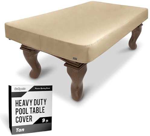GoSports Funda para Mesa de Billar de Cuero sintético, Impermeable y Resistente al desgarro, Cubierta de Mesa de Billar para Interiores y Exteriores