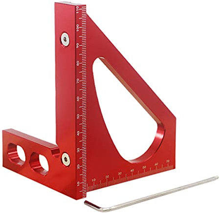 Transportador de ángulo de carpintería de aleación de aluminio para ingenieros de herramientas de medición de diseño alto