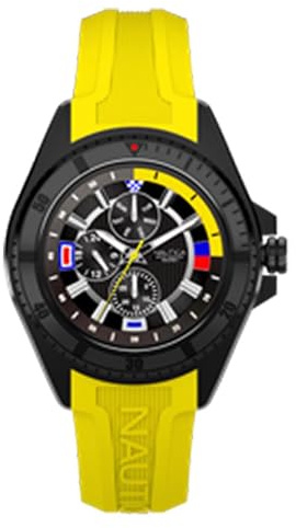 Nautica NCT Leeway - Reloj con Correa Amarilla (Modelo: NAPLWF5O2)