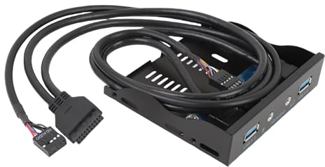 Dpofirs Lecteur de disquettes Concentrateur USB 3.0 polyvalent pour un transfert de données efficace vers un boîtier d'ordinateur Panneau d'interface sonore 19 broches vers USB 3.0 Fournit