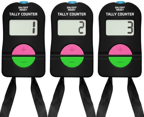 sumue Digital Handheld Clicker Counter,4 Digit Number Electronic Hand Tally