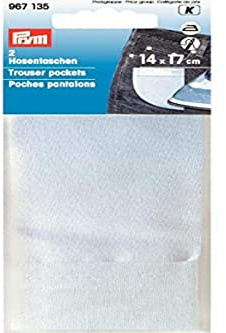 Prym - Prym Insydd bomull Vit (1-2) byxfickor - 1 st