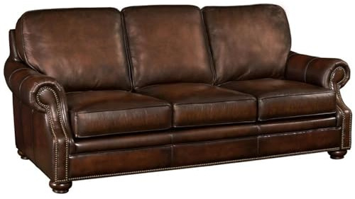 Hooker Furniture Seven Seas Leather Sofa in Sedona Chateau