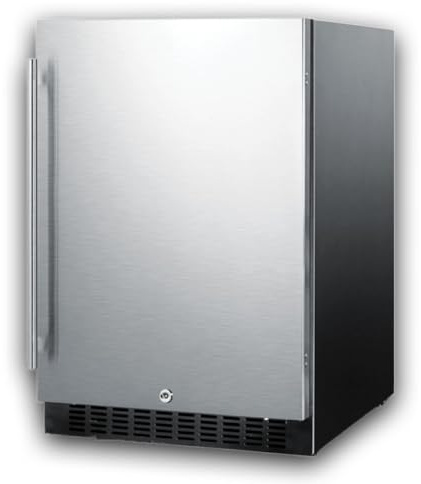 Summit 24” Refrigerator, Built-in, Outdoor Refrigerator, 4.6 cu.ft. Capacity, ENERGY STAR, Stainless Steel- SPR627OS