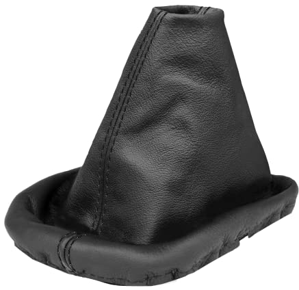 L & P Car Design L&P A0028 Schaltsack Schaltmanschette kompatibel mit VW Passat 3B B5 3BG 100% Echtleder Leder Schwarz