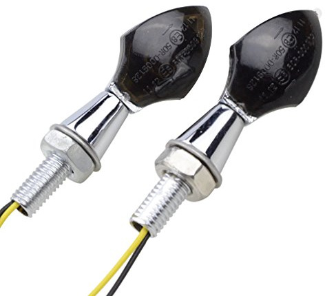 GOOFIT universale moto nero indicatore LED Indicatore di direzione Lampadina sostituzione per ATV Scooter bici