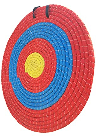 Rundes Bogenschießen Ziel, Handgefertigtes Stroh Bogen Zielscheibe, 40cm Bogenschießen Ziel Stroh, 4 Ringe, Bogenschießen Trainingszubehör