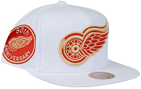 Mitchell & Ness Snapback Cap Winter White Detroit Red Wings
