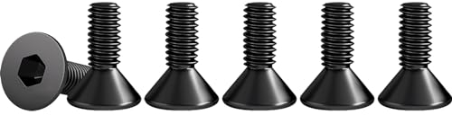 Drenky Tornillo Avellanado Negro Tornillos Avellanados con Hexágono Interior Acero Inoxidable A2 V2A Tornillos de Cabeza Avellanada Norma DIN 7991 / ISO 10642, Rosca Completa, M3 X 8 mm, 50 Piezas