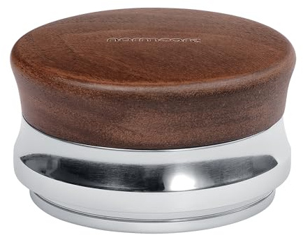 Normcore 53.3mm Espresso Palm Coffee Tamper, Espresso tamper With Flat Base, Heavy Duty Coffee Tamper With Genuine American Walnut Wood, Adjustable Depth Height Fits 54mm Breville Sage Machines