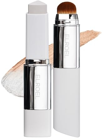 ELROEL BLANC Cover Cream Stick V, koreanische farbwechselnde Foundation mit abnehmbarem Pinsel, volle bis mittlere Deckkraft, 12 g, 202 natürlich