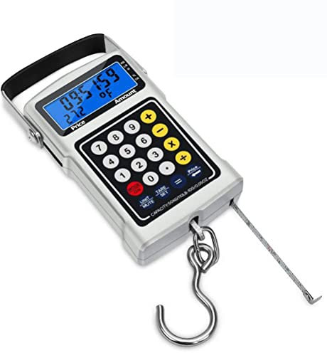 RUHEN Básculas portátiles Báscula Digital para Equipaje Báscula para Peces Electrónica Digital Báscula Colgante para Equipaje Báscula para Viajes Familiares Compras Pesca