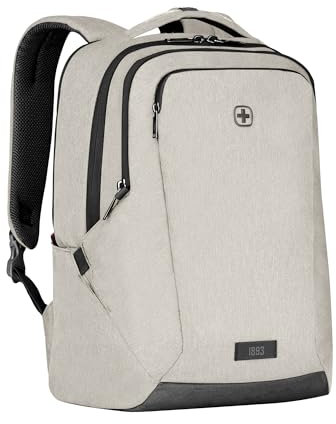 WENGER MX Professional Laptop-Rucksack mit Tabletfach, Notebook bis 16 Zoll, Tablet bis 10 Zoll, Organizer, 21 l, Büro Business Uni, Beige, 653500