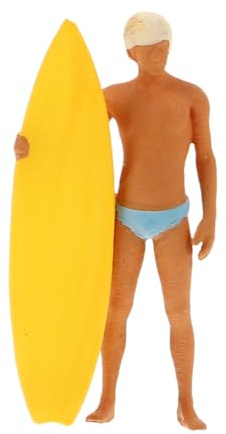 GALPADA Figurine de Surfeur Miniature pour Sablage Garçon, 1:64, en Résine, Finition Très Réaliste, Décoration Micro-Aménagement pour Plage et Fête