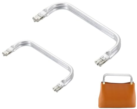JEYORZY 2x Marco de Bolsillo, Marco de Aluminio para Bolsos, Cierres Tipo U para Bolsos, Cierres de Bolso De Ganchillo En Aluminio, Cierre de Boquilla para Clutch para Accesorios de Monedero, 25+26cm