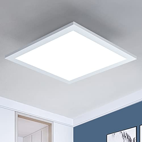 LEDYA PlafóN de Panel Led, LIGHTNUM 18w 1440lm PlafóN de Luz Rectangular Plano, PlafóN de Luz Diurna Para Oficina, SalóN, BañO, Cocina, BañO, Pasillo, SóTano, 30x30cm