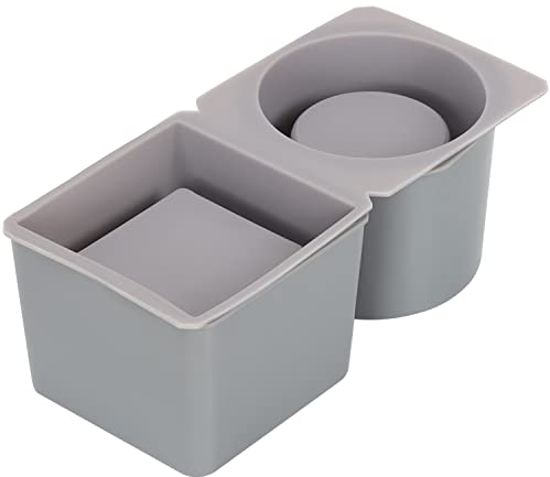 BELLE VOUS 2 Pack Silicone Moulds for Concrete Plant Pots - 1 Square and 1 Round Shape Cement DIY Planter Moulds - Moulds for Homemade Flower/Succulent Pots, Candle Holders or Vase Decorations