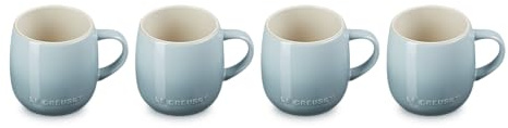 Le Creuset Stoneware Set of 4 Heritage Mugs, 13 oz. each, Sea Salt