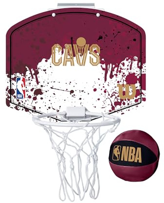 Wilson NBA Team Mini Basketball Korb, Kompakte Größe und Robuste Bauweise, Einfacher Aufbau und Dynamisches Design, Farbe: Braun