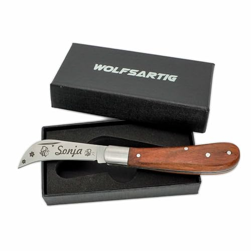 WOLFSARTIG Gartenmesser mit Gravur - personalisiertes Geschenk Garten - Gartenliebhaber & Hobbygärtner