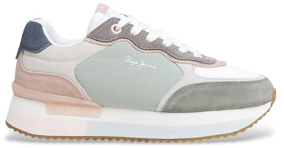 Pepe Jeans Rusper Class Sneak Donna, Verde Casting Verde, 6 UK
