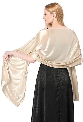 FAIRYGATE Evening Wraps and Shawls Lightweight Scarfs Stole Sheer Cover Up for Women Summer Wedding Bridesmaids Evenings Women's Large Scarf Stole Shawl UC1727