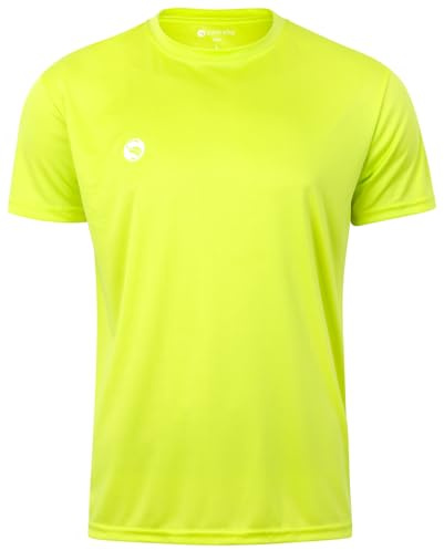Lätt sport-t-shirt – andas, snabbtorkande och mångsidig – finns i många färger – perfekt för fitness, löpning UVM., lime, L