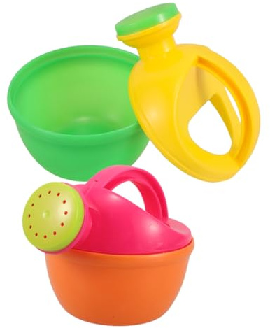 Regadera para Juguetes de Baño para Niños de Plástico, 2 Piezas | Regaderas con Asas, Uso Versátil en Jardín y Playa, Salida de Agua Ajustable para Verano