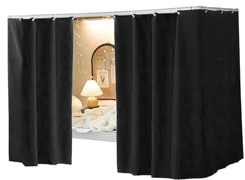 Bunk Bed Curtains Dorm Room Privacy Canopy Blackout Bunk Bed Drapes for Bottom Bunk Bed