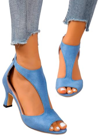 Pumps, scarpe da donna, con piedi larghi, eleganti con tacco, scarpe da sposa, scarpe da ballo estive, comode da donna, con tacco alto, per costume tradizionale Dirndl