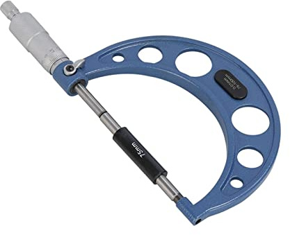 Micrómetro, Micrómetro de acero con micrómetro exterior 4pcs 0-25/50/75 100mm Precisión 0.01mm herramienta medición diámetro