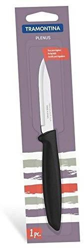Tramontina Cuchillo Pelador de Verduras en Acero Inoxidable y Mango de Polipropileno Plenus 8 cm