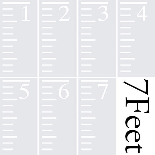 Onwon 7 Feet Growth Chart Stencil Measuring Kids Height Growth Chart Scale Stencils Reusable Ruler Template Painting on Wood
