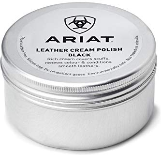 ARIAT Leather Cream Polish 100ml - Black - Unisex - Covers scuffs and renews colour. Contains: A blend of waxes and fatty