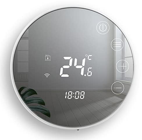 Beok Tuya Termostatos Inteligentes Termostato de calefacción Termostato WiFi Termostato Inteligente de Pared para calefacción eléctrica por Suelo Radiante Compatible con Alexa, Google 16A TOL47WIFI