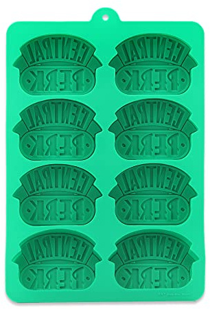 Open Road Brands Central Perk Silicone Ice Cube Tray, Green/Black