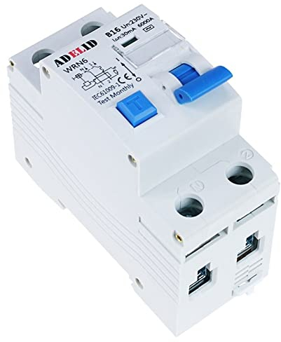 Fehlerstromschutzschalter Leitungsschutzschalter FI/LS-Schutzschalter Kombi Schalter 2-polig 1P+N 30mA B16A