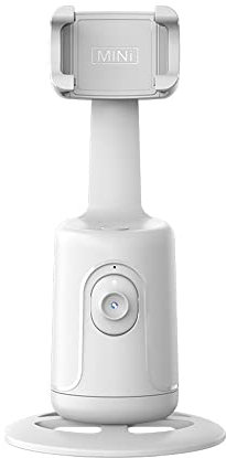 Universal Gimbal Stabilizer, Andoer Soportes para Móviles de Seguimiento Facial, 360 ° ​Seguimiento Automático, Palo de Selfie con lente ajustable Base estable para Youtube Vlog Live Streaming, blanco