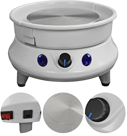 Hztyyier Elektrische Töpferscheibe, 0 Bis 2000 U/Min, 15-cm-Drehteller-Keramikmaschine für DIY-Kunsthandwerk