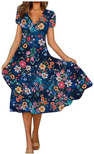 NNGOTD Robe été Femme Longue Chic et Elegant Robe de l'église Robe décontractée Impression en Chiffon à Manches Longues Paire avec Jupe plissée Robe Mariage Invitée Femme